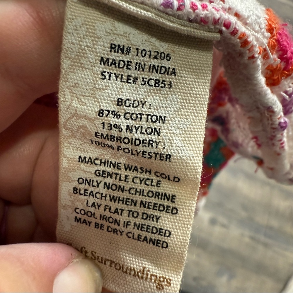 Soft Surroundings Pink Floral Open Knit Cardigan - Picture 3 of 6